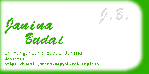 janina budai business card